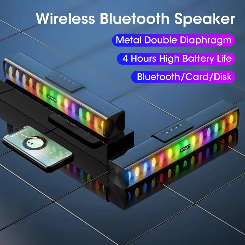 TV Soundbar Computer Speakers With LED Light USB Wireless Bluetooth Speaker Stereo Home Theater System Sound Bar
TV Soundbar Computer Speakers With LED Light USB Wireless Bluetooth Speaker Stereo Home Theater System Sound Bar