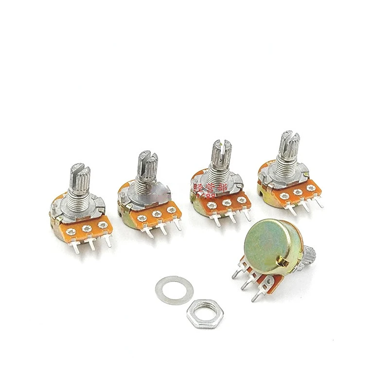 5 Sets WH148 1K 10K 20K 50K 100K 500K Ohm 15mm 3 Pin Linear Taper Rotary Potentiometer Resistor for Arduino with AG2 White cap
5 Sets WH148 1K 10K 20K 50K 100K 500K Ohm 15mm 3 Pin Linear Taper Rotary Potentiometer Resistor for Arduino with AG2 White cap