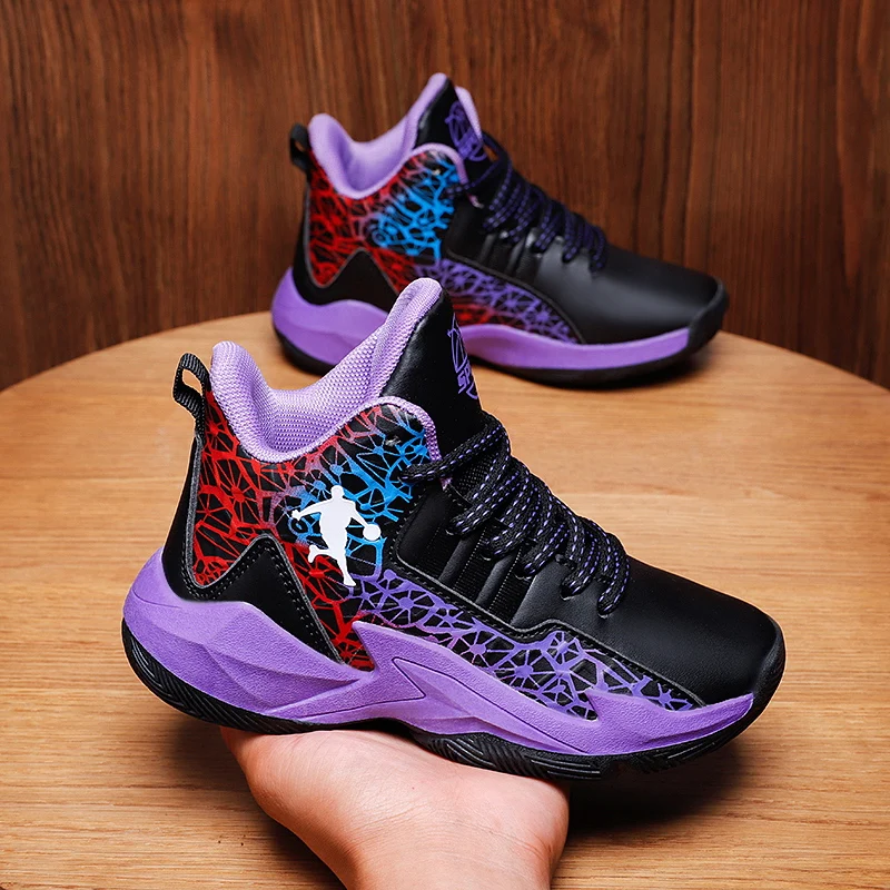 Детские кроссовки для спорта на открытом воздухе, новая стильная Баскетбольная обувь для мальчиков, нескользящая обувь, детская спортивная тренировочная обувь, корзина для тенниса 
Детские кроссовки для спорта на открытом воздухе, новая стильная Баскетбольная обувь для мальчиков, нескользящая обувь, детская спортивная тренировочная обувь, корзина для тенниса