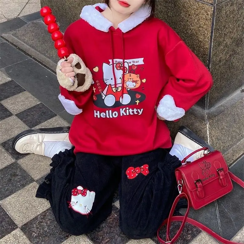 Милый свитер с капюшоном Sanrio Hello Kittys аниме милый мультяшный Тигр красный зимний плюшевый утепленный теплый топ для девочек Рождественский п...
Милый свитер с капюшоном Sanrio Hello Kittys аниме милый мультяшный Тигр красный зимний плюшевый утепленный теплый топ для девочек Рождественский п...