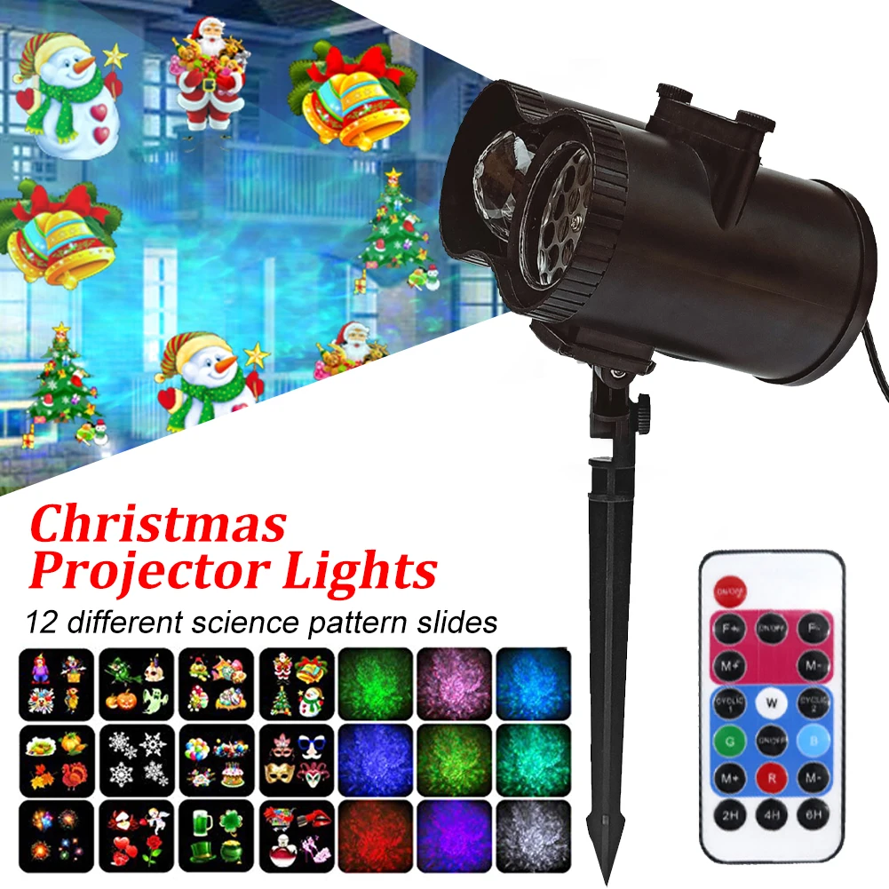Christmas Party Lights Snowflake Projector Light Led Stage Light Rotating Xmas Pattern Outdoor Holiday Lighting Garden Decor
Christmas Party Lights Snowflake Projector Light Led Stage Light Rotating Xmas Pattern Outdoor Holiday Lighting Garden Decor