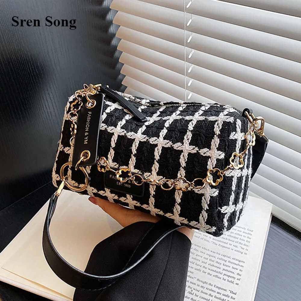 Women 2023 New Underarm Shoulder Bags Contrasting Colors Crossbody Bags Lattice Canvas Bags Large Capacity Hot Sell Bags
Women 2023 New Underarm Shoulder Bags Contrasting Colors Crossbody Bags Lattice Canvas Bags Large Capacity Hot Sell Bags