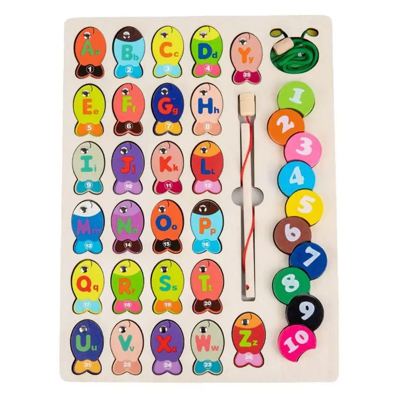 Magnetic Wooden Fishing Game Toy Fishing Toy Toddlers Alphabet Fish Catching Counting Games Puzzle Numbers Letters Birthday
Magnetic Wooden Fishing Game Toy Fishing Toy Toddlers Alphabet Fish Catching Counting Games Puzzle Numbers Letters Birthday