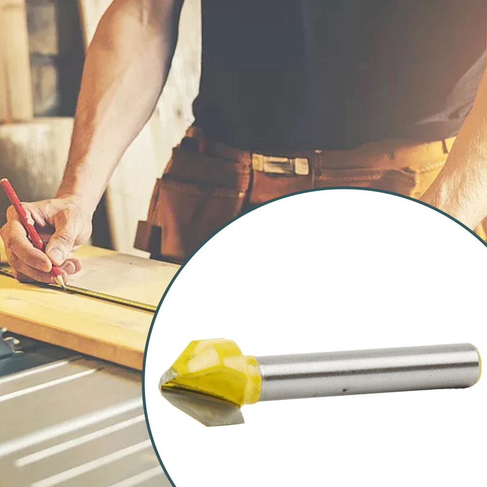 Cutting Performance Engraving And Chamfer Router Bit Milling Cutter V-shaped Yellow/Silver Cutting Performance
Cutting Performance Engraving And Chamfer Router Bit Milling Cutter V-shaped Yellow/Silver Cutting Performance