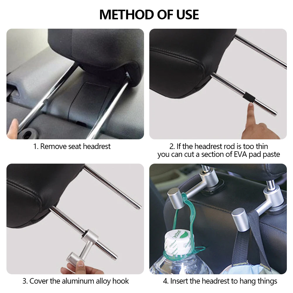 Organizer Headrest Hook 1Pc 90*30*25mm Accessories Aluminum Alloy Back Seats Car Fittings For Clothes Handbags
Organizer Headrest Hook 1Pc 90*30*25mm Accessories Aluminum Alloy Back Seats Car Fittings For Clothes Handbags
