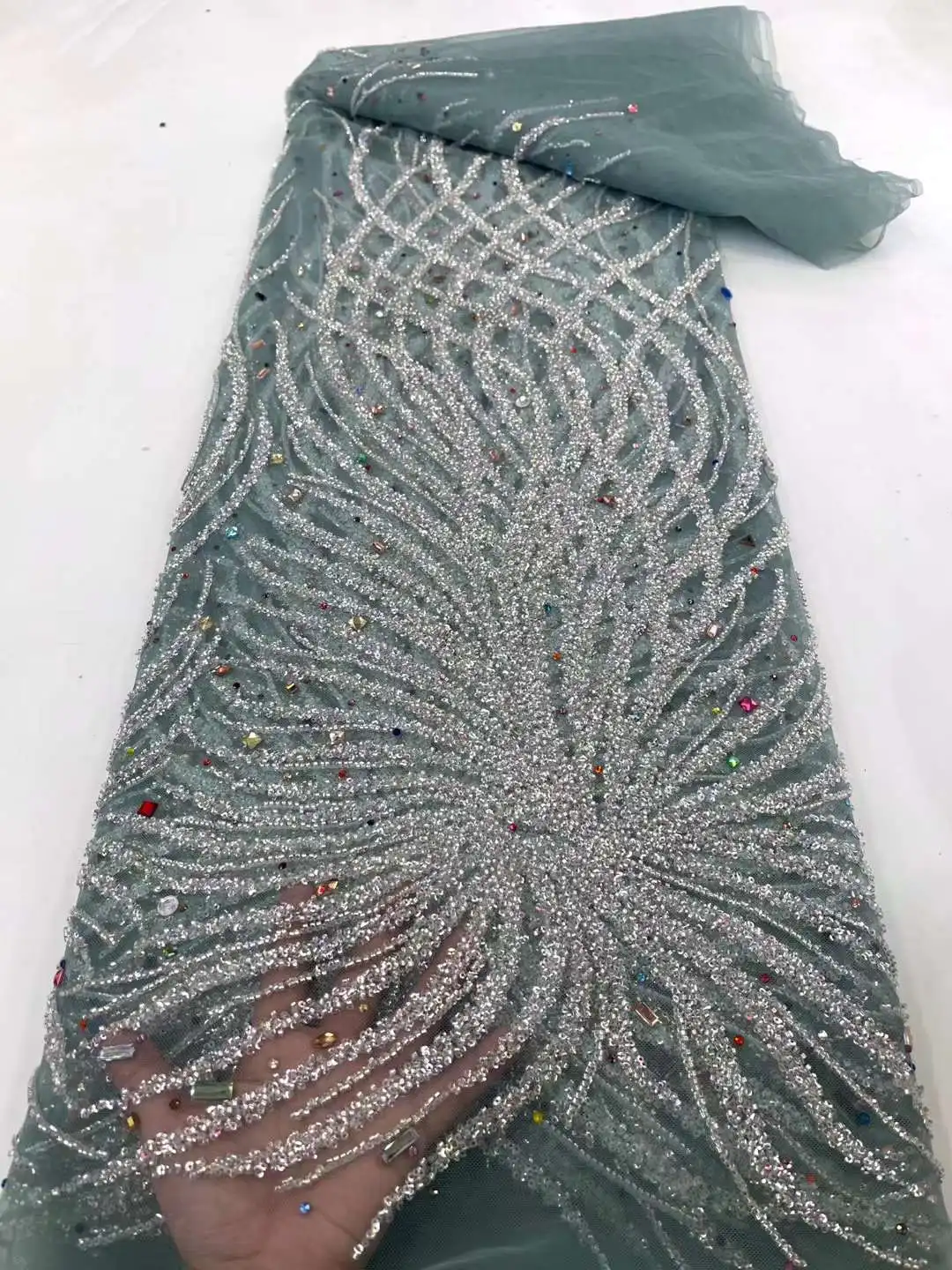 Luxurious French Beaded Lace Fabric Sequin Stones Groom Emroiderey African Lace Fabric High Quality Lace For Nigerian Wedding
Luxurious French Beaded Lace Fabric Sequin Stones Groom Emroiderey African Lace Fabric High Quality Lace For Nigerian Wedding