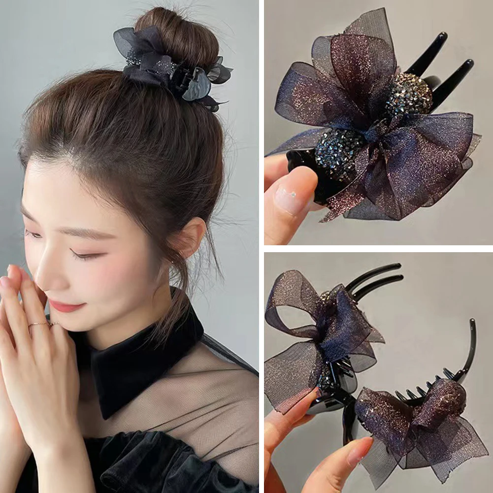 Fashion Headdress Accessories Hair Claw Hair Clamps Crabs Gifts Large for Ponytail Bun Hairpin Black Mesh Bow Korean Style
Fashion Headdress Accessories Hair Claw Hair Clamps Crabs Gifts Large for Ponytail Bun Hairpin Black Mesh Bow Korean Style