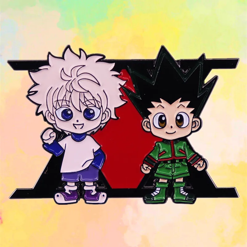 Cartoon Hunter X Hunter Killua and Gon Enamel Brooch Pin Jacket Lapel Metal Pins Brooches Badges Exquisite Jewelry Accessories
Cartoon Hunter X Hunter Killua and Gon Enamel Brooch Pin Jacket Lapel Metal Pins Brooches Badges Exquisite Jewelry Accessories