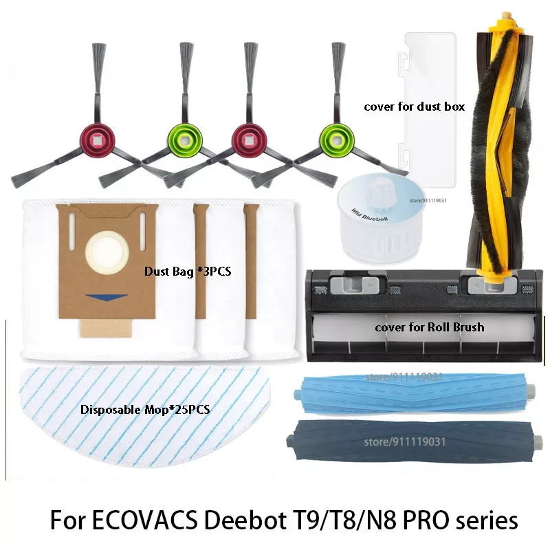 For ECOVACS Deebot T9 AIVI T8 AIVI N8 Pro Series Robot Vacuum Cleaner Side Brush Main Brush Dust Box Filter Accessories Parts
For ECOVACS Deebot T9 AIVI T8 AIVI N8 Pro Series Robot Vacuum Cleaner Side Brush Main Brush Dust Box Filter Accessories Parts