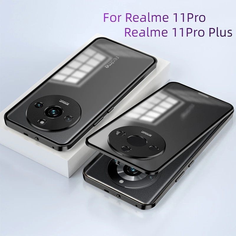 Aluminium Alloy Metal Frame Bumper for OPPO Realme 11 Pro Plus Case Matte Acrylic Back Cover Camera Lens Protector Cover Funda
Aluminium Alloy Metal Frame Bumper for OPPO Realme 11 Pro Plus Case Matte Acrylic Back Cover Camera Lens Protector Cover Funda