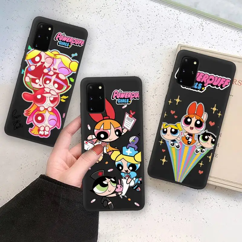 

Cute Cartoon The Powerpuffs Girls Phone Case For Samsung Galaxy Note20 ultra 7 8 9 10 Plus lite M21 M31S M30S M51 Soft Cover