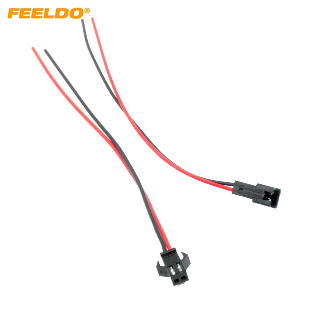 

1Set Car Male To Female Plug 2PIN Headlight Pigtail Terminal Connecting Wiring For Auto Projector Lens Modification DIY Wire