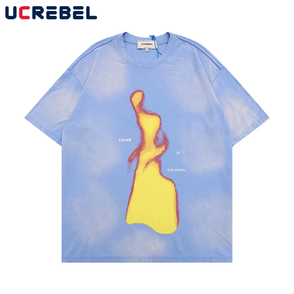 Abstract Print Short Sleeve T-shirt Mens Streetwear Tie-dye Casual Half-Sleeve Summer High Street Loose Crew Neck Cotton Tee Men
Abstract Print Short Sleeve T-shirt Mens Streetwear Tie-dye Casual Half-Sleeve Summer High Street Loose Crew Neck Cotton Tee Men