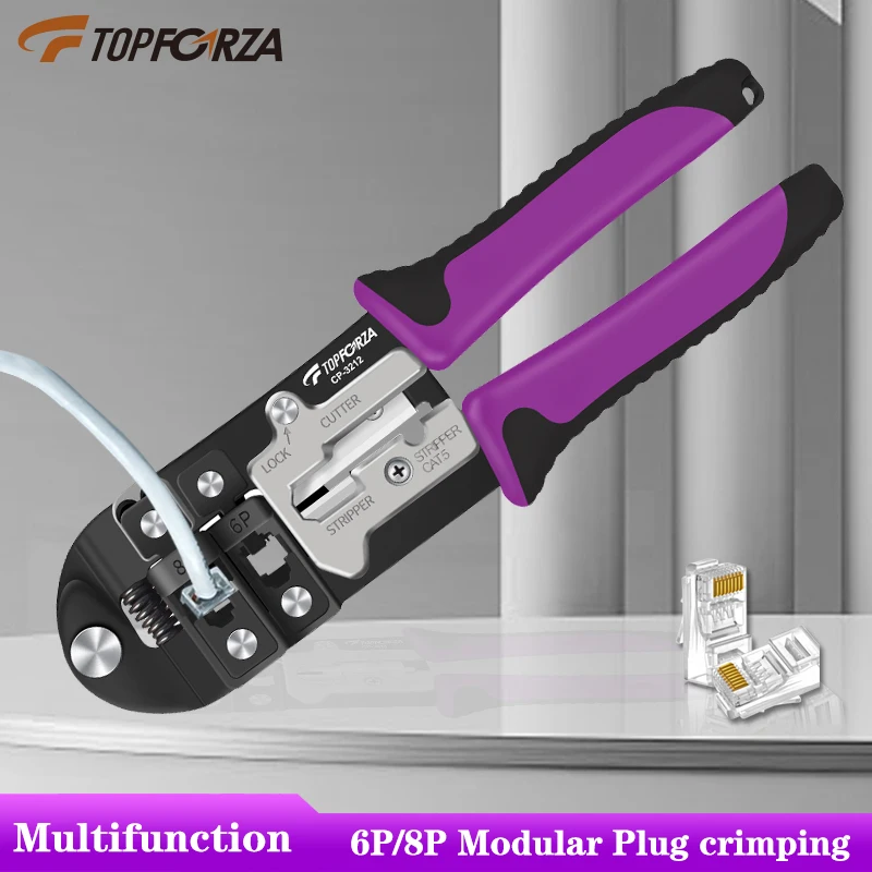 Обжимные инструменты TOPFORZA RJ45 rj11,, многофункциональные плоскогубцы для разъемов 6P/8P CAT5 CAT6
Обжимные инструменты TOPFORZA RJ45 rj11,, многофункциональные плоскогубцы для разъемов 6P/8P CAT5 CAT6