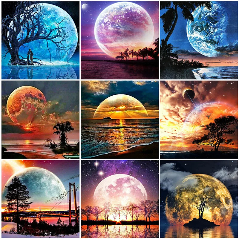 5D Diamond Painting Full Drill Moon Scenery DIY Mosaic Diamond Embroidery Seaside Sunset Landscape Wall Art Bedroom Home Decor
5D Diamond Painting Full Drill Moon Scenery DIY Mosaic Diamond Embroidery Seaside Sunset Landscape Wall Art Bedroom Home Decor