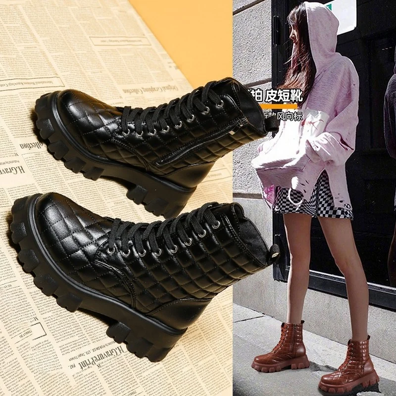 Newest Autumn Women Ankle Boots Punk High Top Side Zip Shoes Ladies Platform Motorcycle Booties Chaussure Femme Botas De Mujer
Newest Autumn Women Ankle Boots Punk High Top Side Zip Shoes Ladies Platform Motorcycle Booties Chaussure Femme Botas De Mujer
