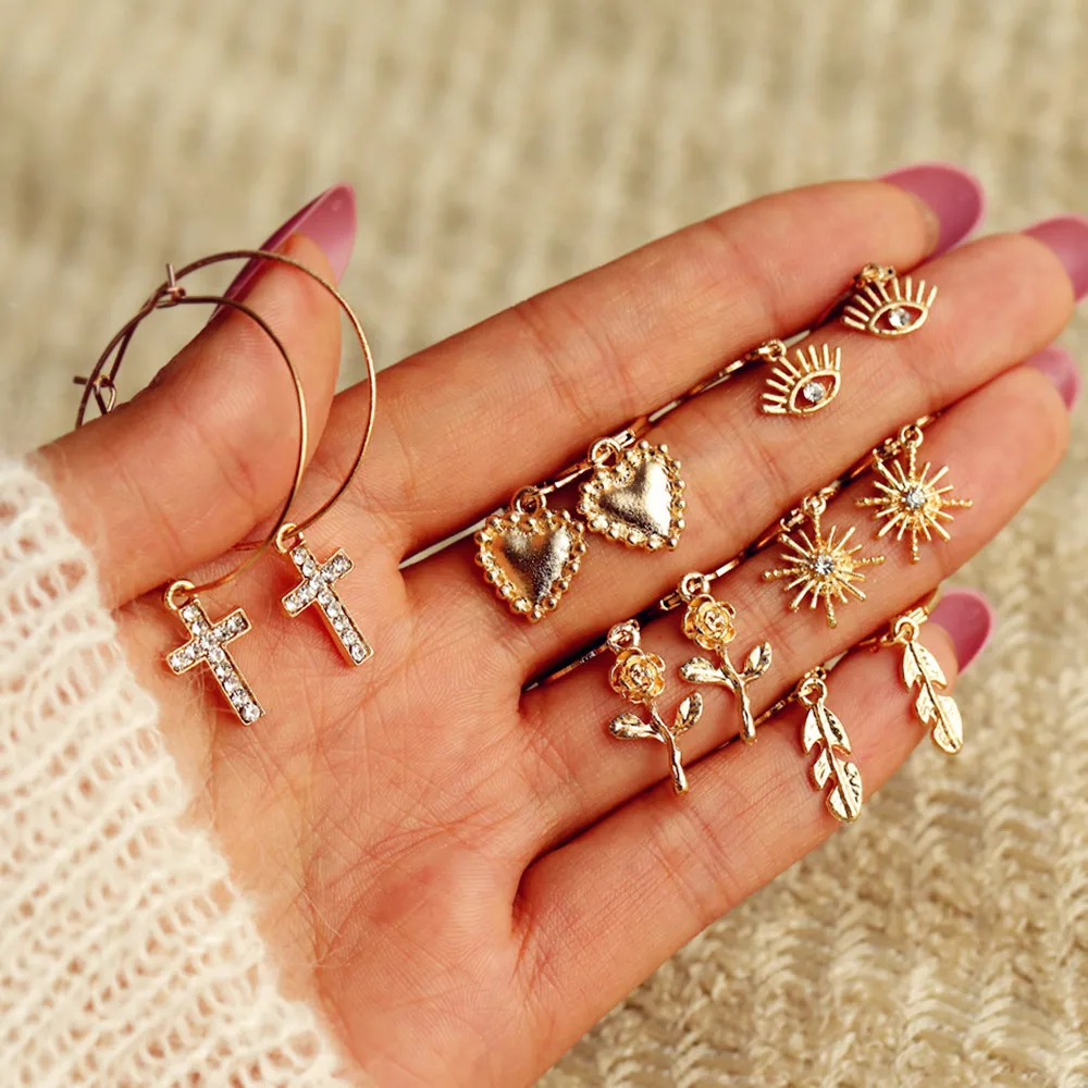 2022 Women Earrings Set Vintage Gold Color Drop Earrings For Women Hoop Earrings Circle Geometric Boho Female New Jewelry
2022 Women Earrings Set Vintage Gold Color Drop Earrings For Women Hoop Earrings Circle Geometric Boho Female New Jewelry