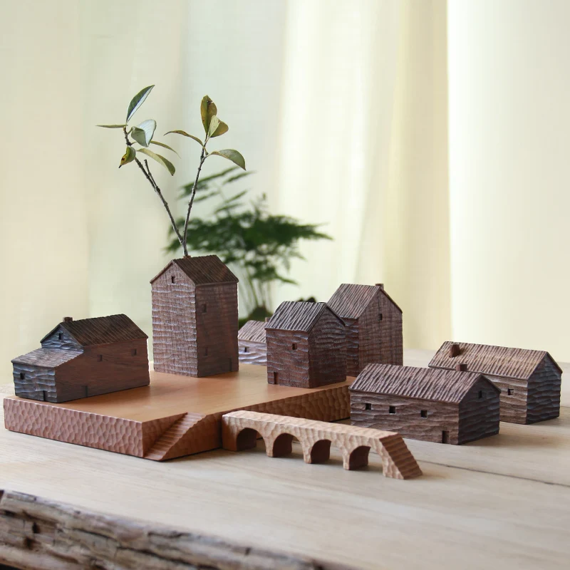 Wooden house decoration hand-carved creative gifts micro-landscape small house decoration home decoration
Wooden house decoration hand-carved creative gifts micro-landscape small house decoration home decoration
