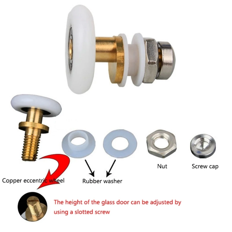 Sliding Glass Door Pulleys Replacement Partiality Bearing Rollers Shower Door Wheels Nylon Copper-Core Single Wheel 87HA
Sliding Glass Door Pulleys Replacement Partiality Bearing Rollers Shower Door Wheels Nylon Copper-Core Single Wheel 87HA