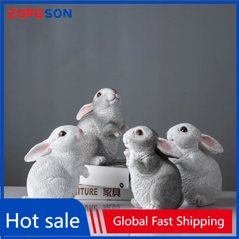 Creative Simulation Cute White Gray Bunny Modern Minimalist Home Decoration Bedroom Children's Room Decorations
Creative Simulation Cute White Gray Bunny Modern Minimalist Home Decoration Bedroom Children's Room Decorations