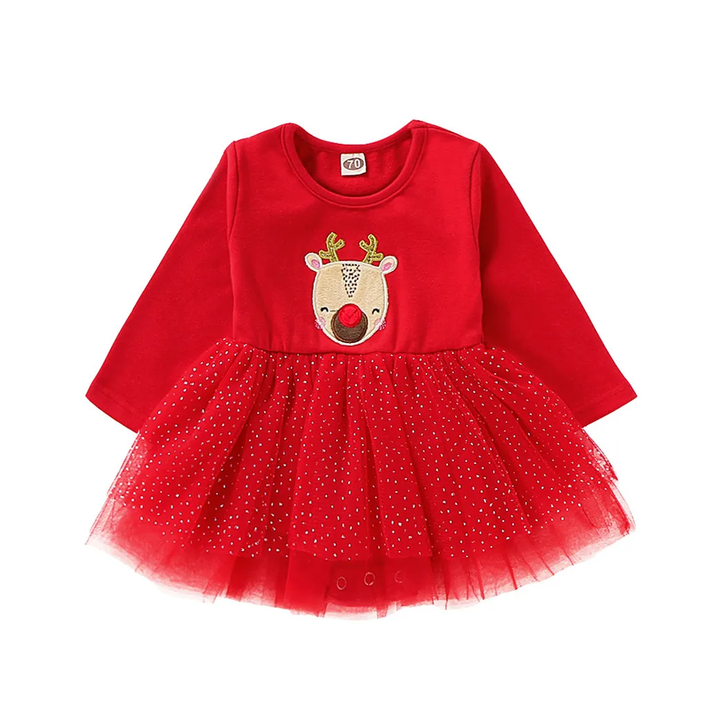 Infant Baby Girls Long Sleeve Christmas Deer Bodysuit Dress Tulle Romper Clothing Sets For Children Girl Clothes Children'S Top
Infant Baby Girls Long Sleeve Christmas Deer Bodysuit Dress Tulle Romper Clothing Sets For Children Girl Clothes Children'S Top
