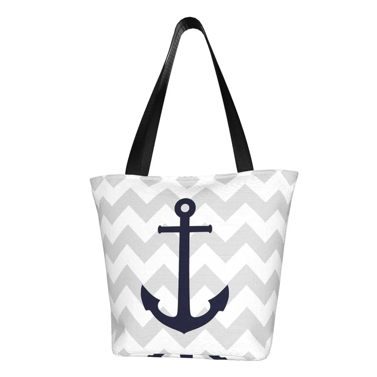 Nautical Navy Blue Anchor On Gray Chevron Polyester outdoor girl handbag, woman shopping bag, shoulder bag, canvas bag, gift bag
Nautical Navy Blue Anchor On Gray Chevron Polyester outdoor girl handbag, woman shopping bag, shoulder bag, canvas bag, gift bag