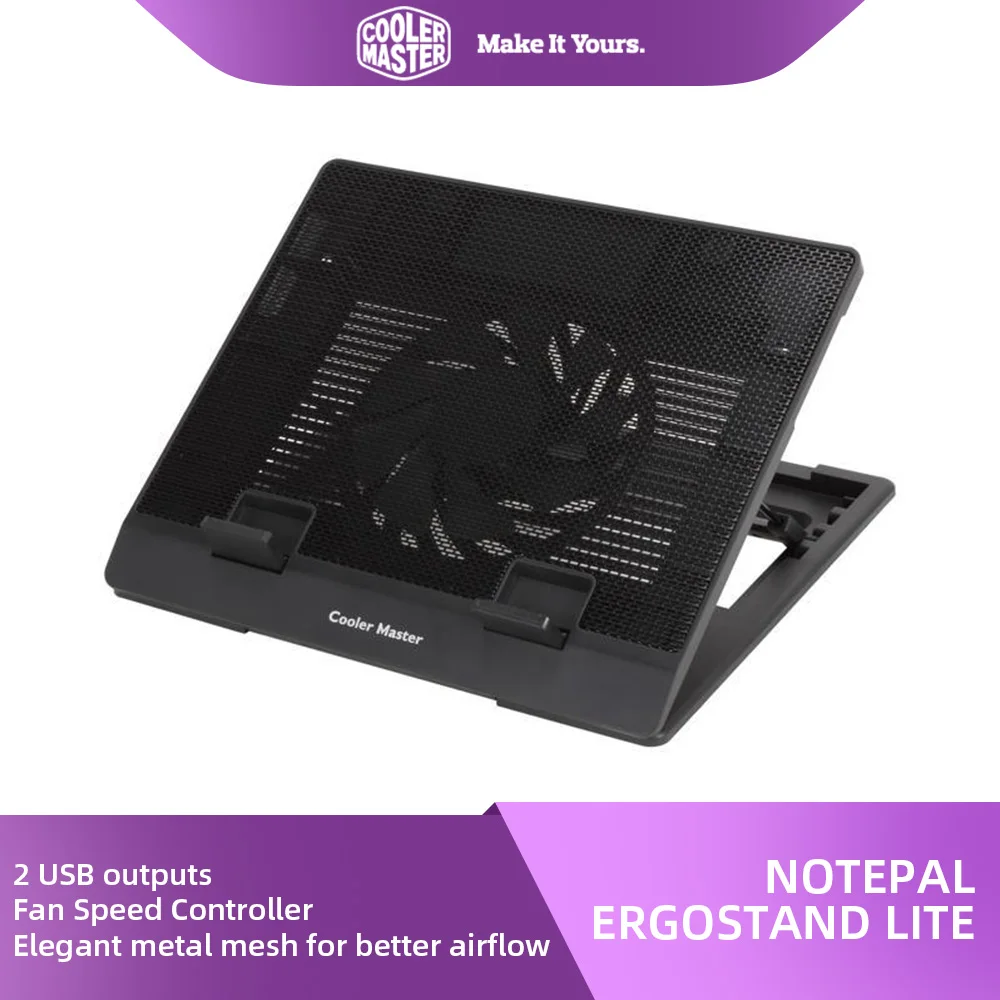 Cooler Master NOTEPAL ERGOSTAND LITE R9-NBS-ESLK-GP USB 2.0 Laptop Cooler 160mm Fan Notebook Cooler Refrigerador de laptop
Cooler Master NOTEPAL ERGOSTAND LITE R9-NBS-ESLK-GP USB 2.0 Laptop Cooler 160mm Fan Notebook Cooler Refrigerador de laptop