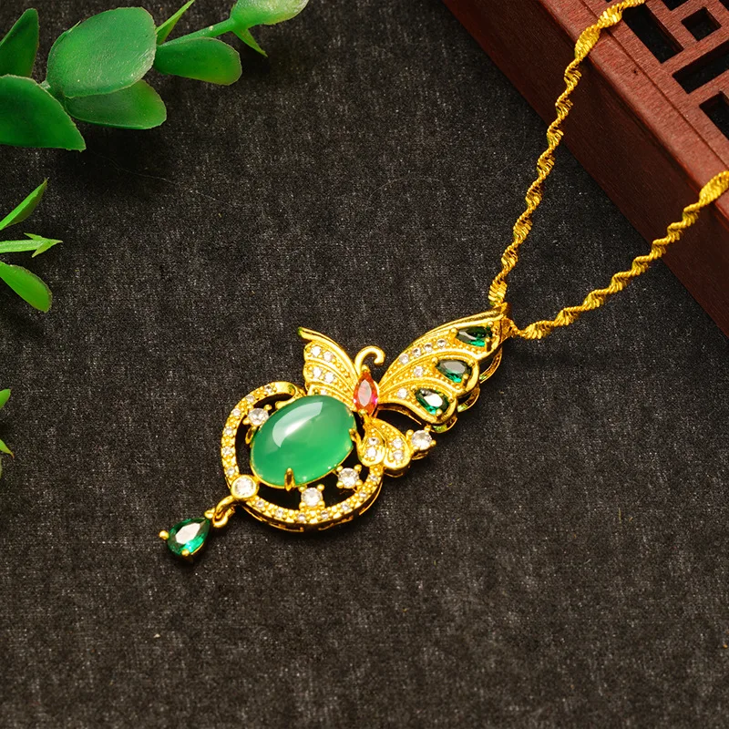 Green Natural Stone Copper Color Butterfly Insect Pendant Necklaces For Women Choker Chains Elegant Gentle Wedding Jewelry 
Green Natural Stone Copper Color Butterfly Insect Pendant Necklaces For Women Choker Chains Elegant Gentle Wedding Jewelry
