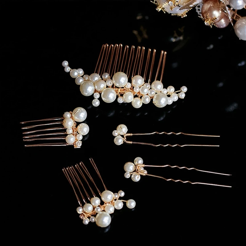 European and American Bridal Combs Headdresses White Pearl Side Combs Hair Accessories Wedding Photo Accessories
European and American Bridal Combs Headdresses White Pearl Side Combs Hair Accessories Wedding Photo Accessories