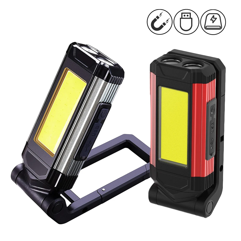 Super Bright Waterproof COB Work Light USB Rechargeable LED Flashlight Portable Camping Lamp With Magnetic Base/Carabiner/Stand
Super Bright Waterproof COB Work Light USB Rechargeable LED Flashlight Portable Camping Lamp With Magnetic Base/Carabiner/Stand