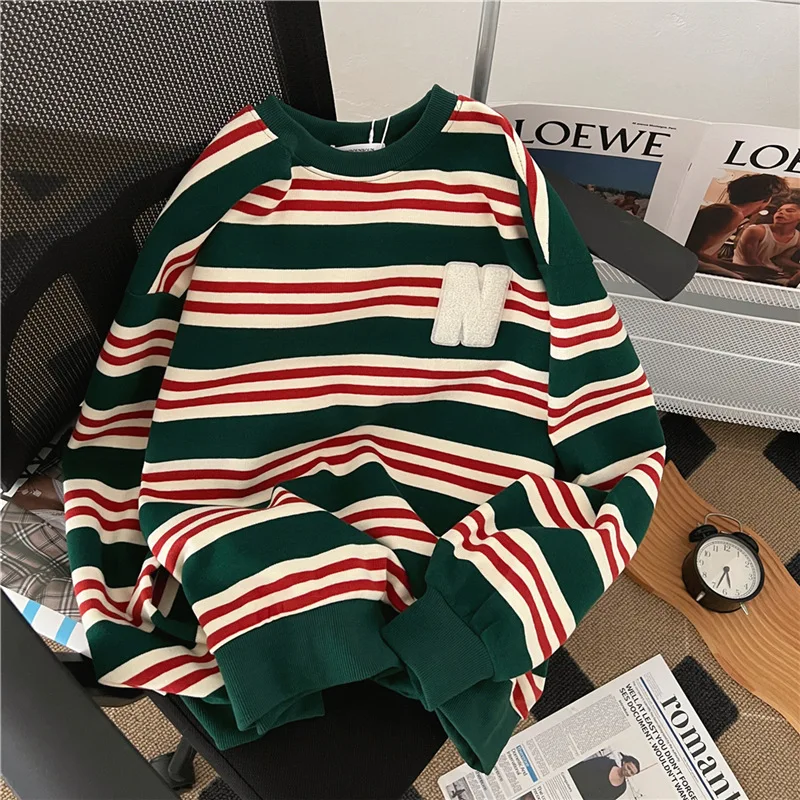 Striped T-Shirt Spell Color Striped Hoodies Female Pullover Thin O-neck Long Sleeve Korean Top Women Sweatshirt High Street M-X
Striped T-Shirt Spell Color Striped Hoodies Female Pullover Thin O-neck Long Sleeve Korean Top Women Sweatshirt High Street M-X