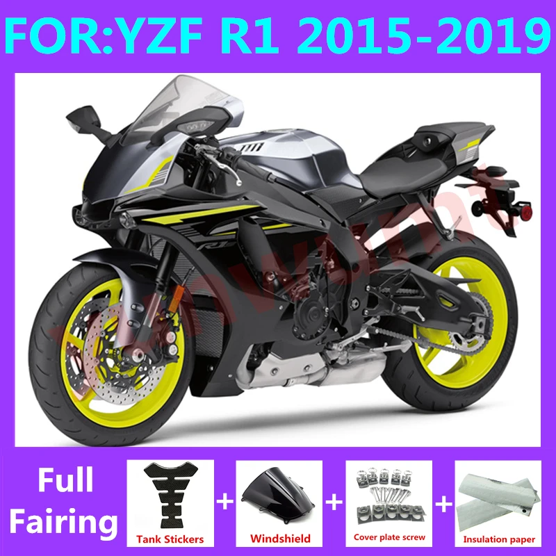Новинка, полный обтекатель для мотоцикла ABS, подходит для YZF R1 2015 2016 2017 2018 2019 годов, Обтекатели для кузова, набор черных обтекателей
Новинка, полный обтекатель для мотоцикла ABS, подходит для YZF R1 2015 2016 2017 2018 2019 годов, Обтекатели для кузова, набор черных обтекателей