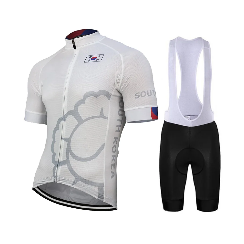 Men 2020 team Korea New White Summer Cycling Jersey Set Pro Bike Road Mountain Race Tops Bike Clothing Breathable 9D Gel
Men 2020 team Korea New White Summer Cycling Jersey Set Pro Bike Road Mountain Race Tops Bike Clothing Breathable 9D Gel