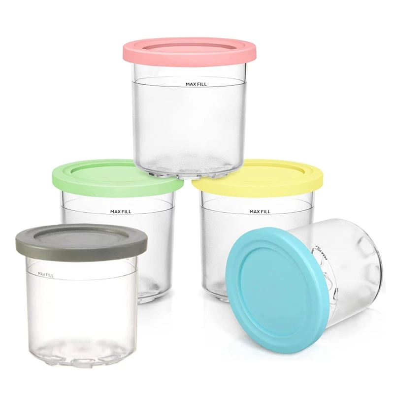 5PCS Ice Cream Pints Cup For Ninja NC299AM C300S Series Dessert Ice Cream Sorbet Ice Yogurt Container Storage Cup+Spoon
5PCS Ice Cream Pints Cup For Ninja NC299AM C300S Series Dessert Ice Cream Sorbet Ice Yogurt Container Storage Cup+Spoon