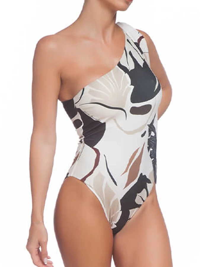 One-shoulder Printed Swimsuit and Cover-up
One-shoulder Printed Swimsuit and Cover-up