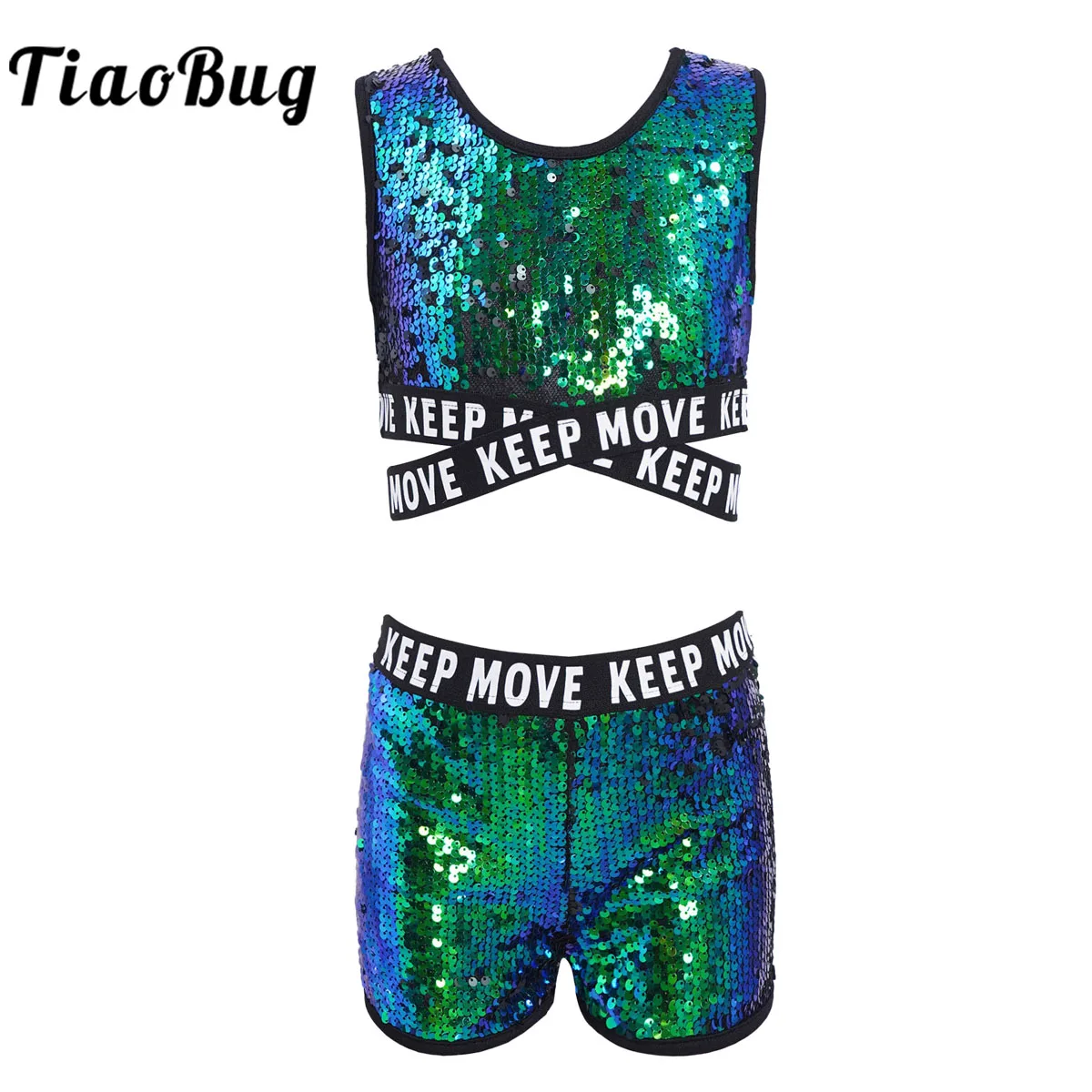 Детский костюм для девочек с блестящими блестками в стиле хип-хоп для джазовых танцев, укороченный топ и шорты, комплект современных костюмов для бальных танцев, балета
Детский костюм для девочек с блестящими блестками в стиле хип-хоп для джазовых танцев, укороченный топ и шорты, комплект современных костюмов для бальных танцев, балета