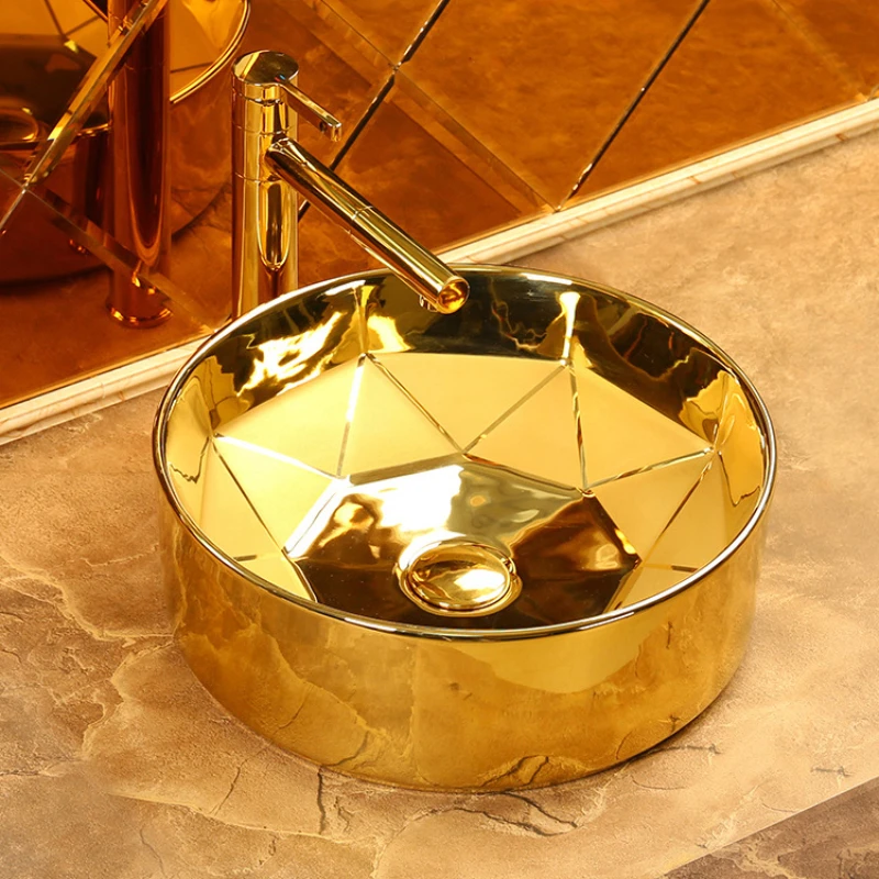 Factory direct sale cheap royal luxury style house hotel bathroom golden color wash hand vessel basin ceramic art sink
Factory direct sale cheap royal luxury style house hotel bathroom golden color wash hand vessel basin ceramic art sink