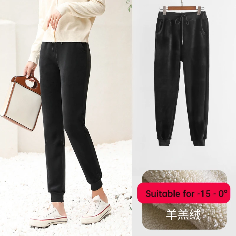 Winter Thickened Plush Thermal Pants Black Corset Leggings Fashion Korean Version Women Clothing Sweatpants Hoodie Sports Suit
Winter Thickened Plush Thermal Pants Black Corset Leggings Fashion Korean Version Women Clothing Sweatpants Hoodie Sports Suit