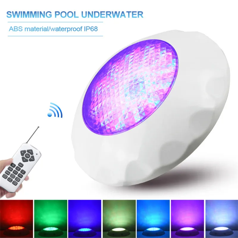 ABS LED Submersible Led Pool Lamps Remote Control Led Pond Light IP68 Waterproof Underwater Light 12V RGB Wall Mounted LED Lamp
ABS LED Submersible Led Pool Lamps Remote Control Led Pond Light IP68 Waterproof Underwater Light 12V RGB Wall Mounted LED Lamp
