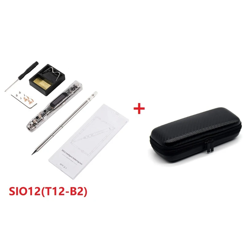 SIO12 (T12-B2) Electric Soldering Iron 0-450℃ Adjustable Temperature Built-In Buzzer Soldering Iron With Box
SIO12 (T12-B2) Electric Soldering Iron 0-450℃ Adjustable Temperature Built-In Buzzer Soldering Iron With Box