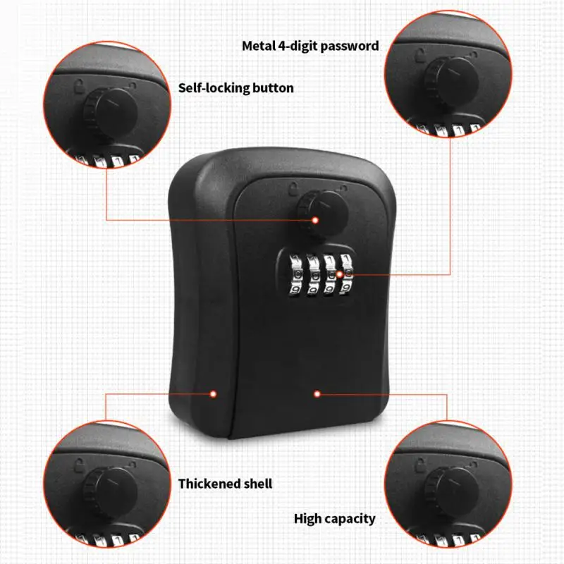 New Smart Code Password Key Lock Box Storage Key Wall Mounted Key Safe Box Waterproof Outdoor Keybox 4 Digits Passwords
New Smart Code Password Key Lock Box Storage Key Wall Mounted Key Safe Box Waterproof Outdoor Keybox 4 Digits Passwords