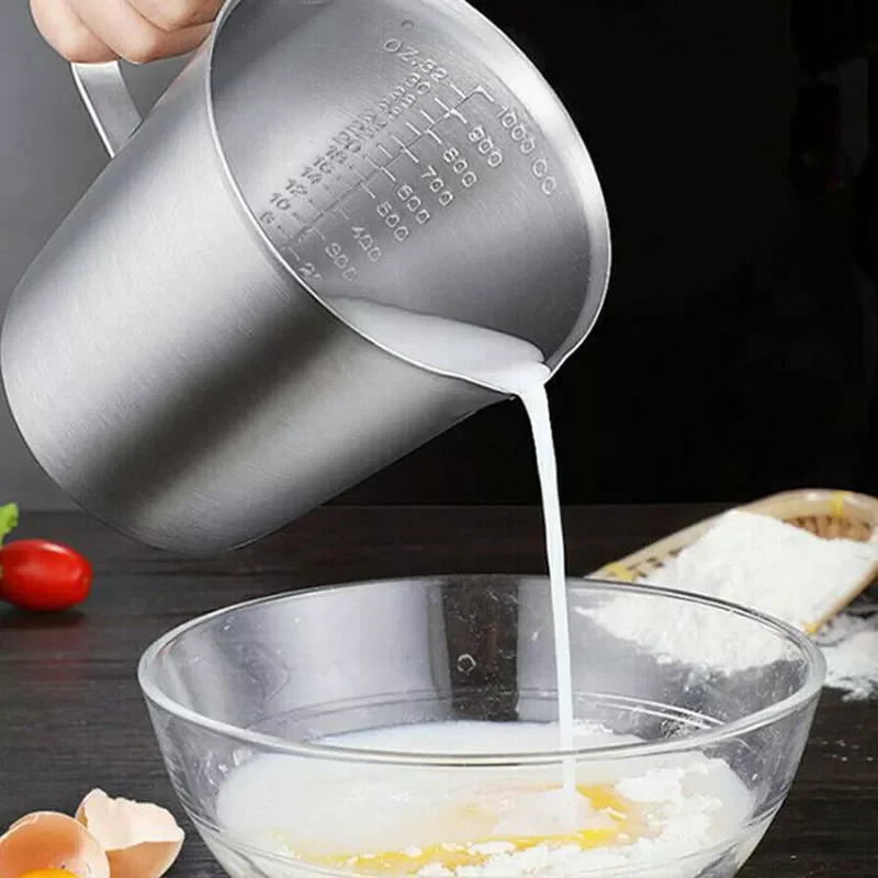 2022New Thickened Stainless Steel Measuring Cup Scale 2000ml 1000ml 500ml Kitchen Baking Tea jug Large Capacity Pitcher Measurin
2022New Thickened Stainless Steel Measuring Cup Scale 2000ml 1000ml 500ml Kitchen Baking Tea jug Large Capacity Pitcher Measurin