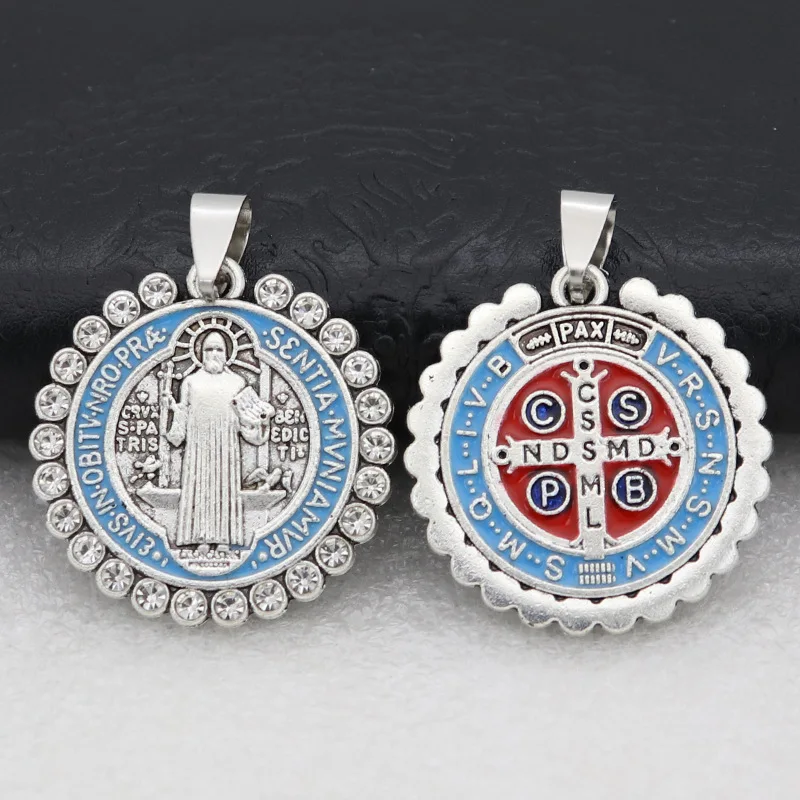 Silver Toned Catholic Saint Benedict Medal Keychain Protection From Evil Sacremental Devotion Key Ring Religious Souvenir Gift
Silver Toned Catholic Saint Benedict Medal Keychain Protection From Evil Sacremental Devotion Key Ring Religious Souvenir Gift