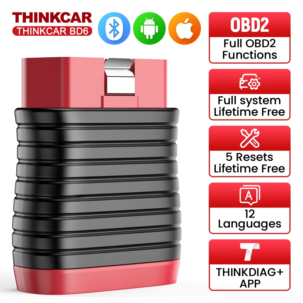 THINKCAR BD6 OBD2 сканер для автомобиля, все системы считывателей автомобильных кодов, инструменты сканирования для iPhone и Android, беспроводной OBD2, автоматический диагностический инструмент
THINKCAR BD6 OBD2 сканер для автомобиля, все системы считывателей автомобильных кодов, инструменты сканирования для iPhone и Android, беспроводной OBD2, автоматический диагностический инструмент