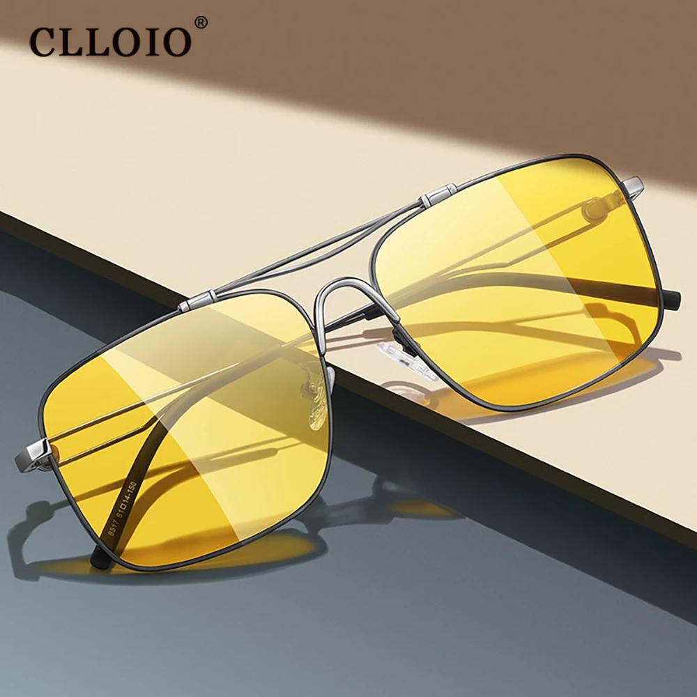 Топ CLLOIO, антибликовые очки дневного и ночного видения для вождения, Мужские поляризационные фотохромные солнцезащитные очки, женские очки для вождения из хамелеона
Топ CLLOIO, антибликовые очки дневного и ночного видения для вождения, Мужские поляризационные фотохромные солнцезащитные очки, женские очки для вождения из хамелеона