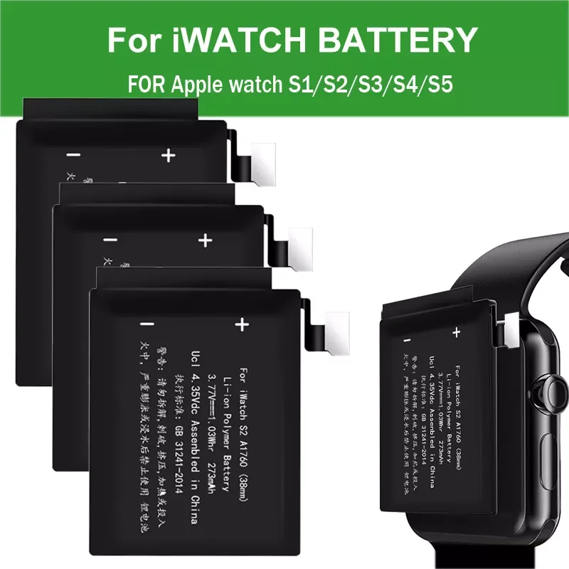 Replacement Battery For iWatch Series 1 2 3 4 5 A1579 A1760 38mm 42mm Real Capacity Bateria for Apple Watch S1/2/3/4/5 battery
Replacement Battery For iWatch Series 1 2 3 4 5 A1579 A1760 38mm 42mm Real Capacity Bateria for Apple Watch S1/2/3/4/5 battery