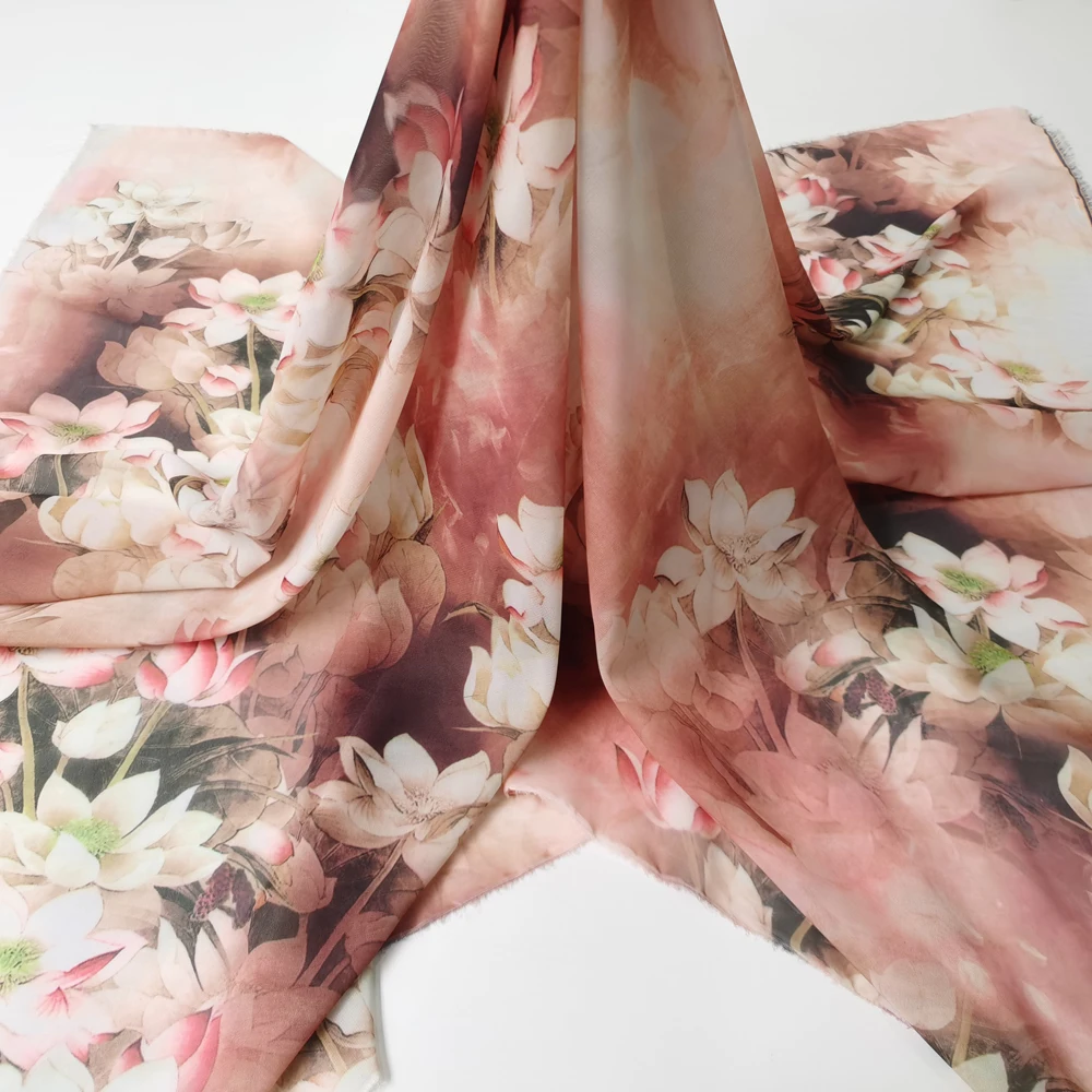 100cm*148cm Lotus Print Chiffon Fabric Gauze Hanfu Material For Scarf Skirt
100cm*148cm Lotus Print Chiffon Fabric Gauze Hanfu Material For Scarf Skirt