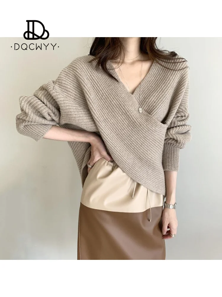 Pullovers Women 2023 Autumn/Winter New In Korean Fashion Solid Cross V-Neck Loose Women's Sweater Long Sleeve Tops Knitwears
Pullovers Women 2023 Autumn/Winter New In Korean Fashion Solid Cross V-Neck Loose Women's Sweater Long Sleeve Tops Knitwears
