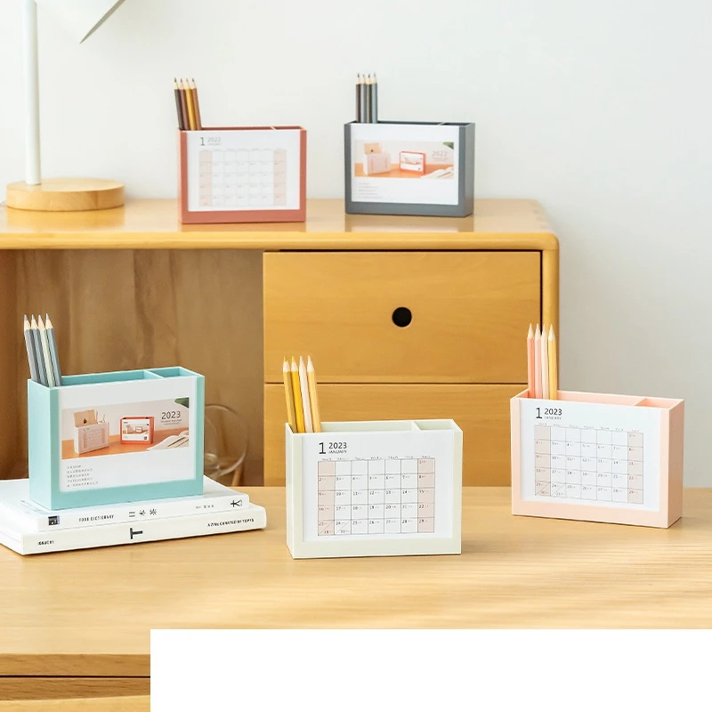 Calendar 2023 Desk Calendar Pen Holder Desktop Organizer Stationery Storage Business Office Desk Decoration
Calendar 2023 Desk Calendar Pen Holder Desktop Organizer Stationery Storage Business Office Desk Decoration