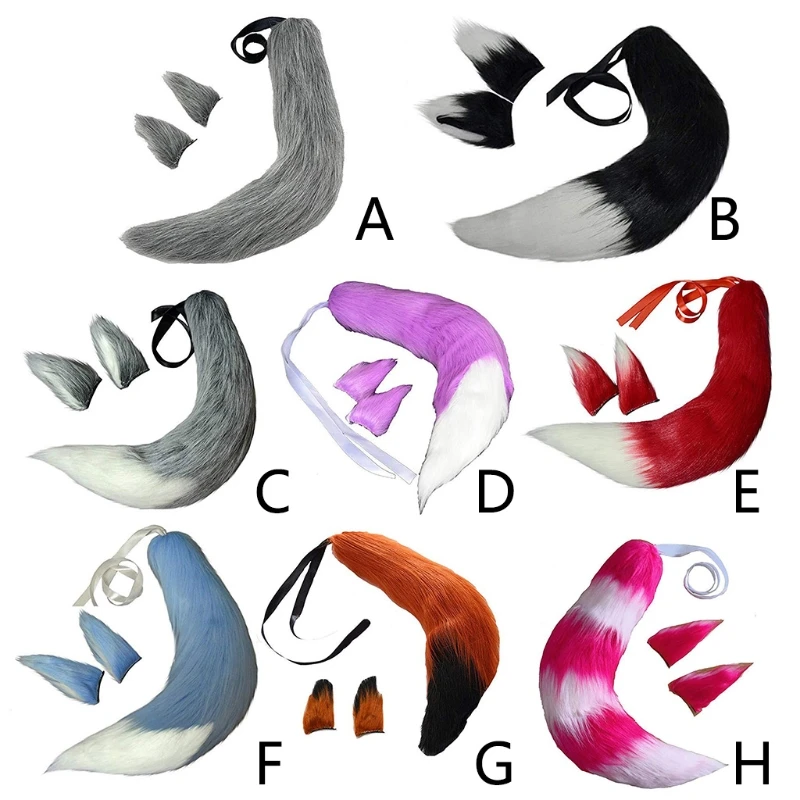 Пушистый искусственный мех волка, длинный хвост и заколки для волос, комплекты ушей, костюм для вечеринки, косплей
Пушистый искусственный мех волка, длинный хвост и заколки для волос, комплекты ушей, костюм для вечеринки, косплей